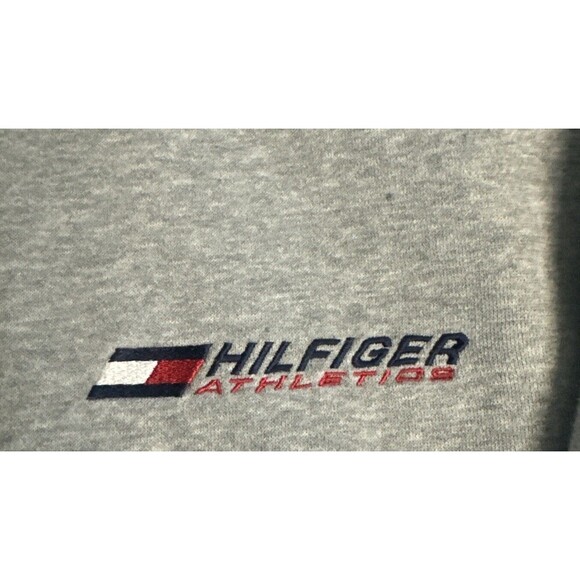VTG Men’s Tommy Hilfiger Athletics GRAY 1/4 Zip Long Sleeve Sweatshirt Sz S - Picture 3 of 8